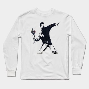 Banksy's Flower Bomber Long Sleeve T-Shirt